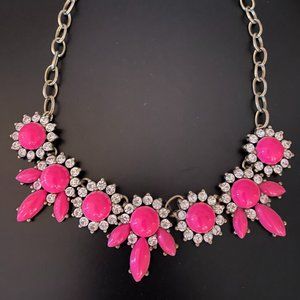 J. Crew Pink Jeweled Necklace